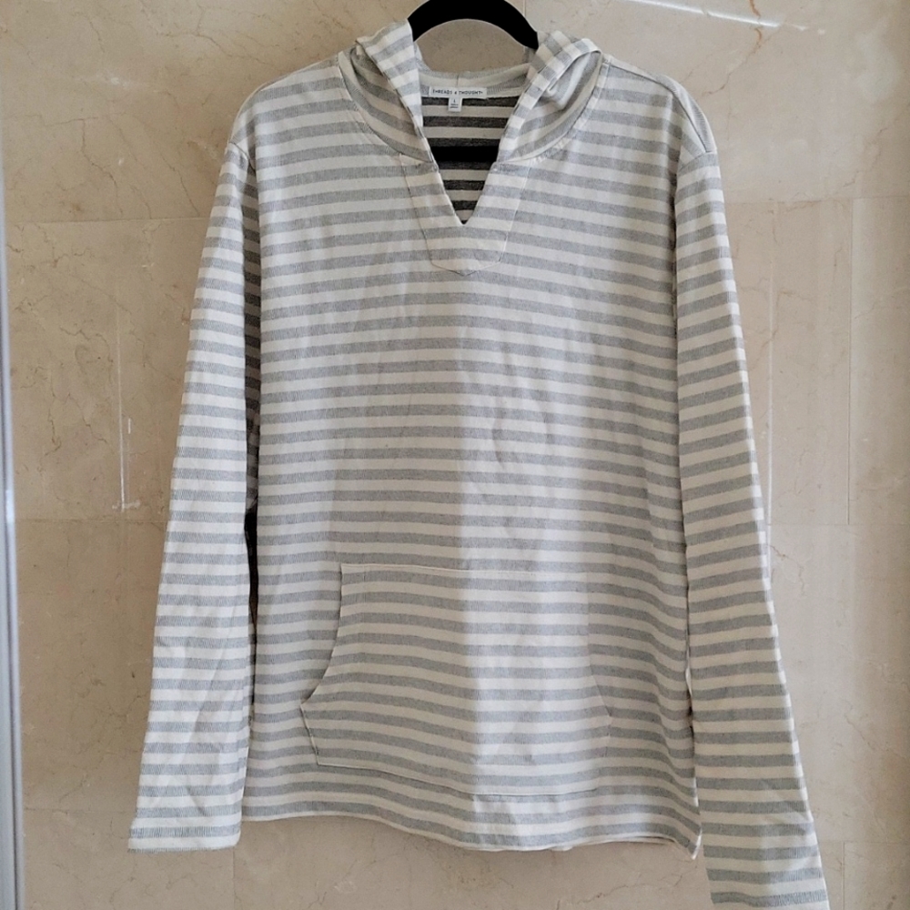 MEN'S THREADS 4 THOUGHT HOODIE SWEATER PULLOVER SWEATSHIRT SIZE LARGE SAKS 5TH